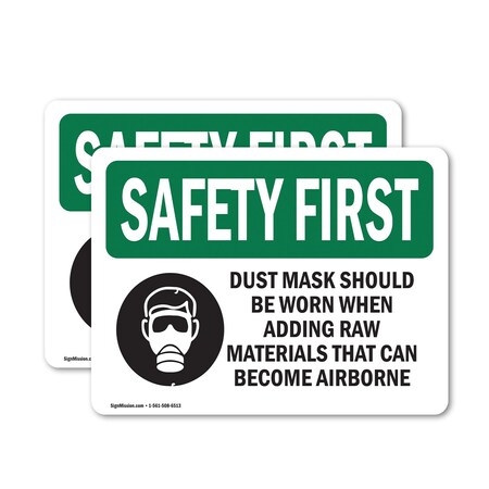 Signmission 10 in Height, 14 in Width, Vinyl Decal, Rectangle OS-2PACK-SF-D-1014-L-10578